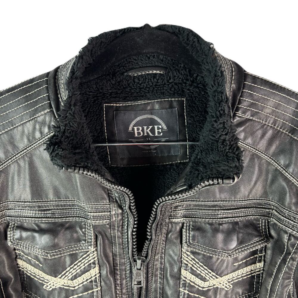 BKE "Garrison"  Faux Leather Jacket w/ Fleece Liner Size Youth Boys XL 18-20 - Picture 4 of 13